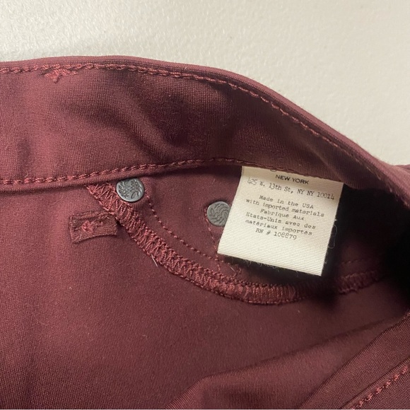 Rag and Bone Burgundy Wine Jeans - Picture 4 of 5